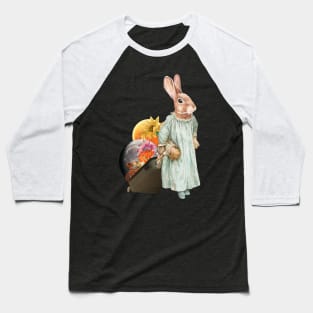 Vintage rabbet illustration Baseball T-Shirt